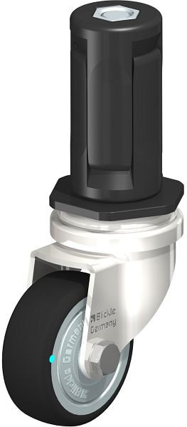 Blickle LRXA-PATH 50KD-FK-EXR04 Edelstahl-Apparate-Lenkrolle mit Expander, Thermoplastisches Polyurethan, Grau, 853341