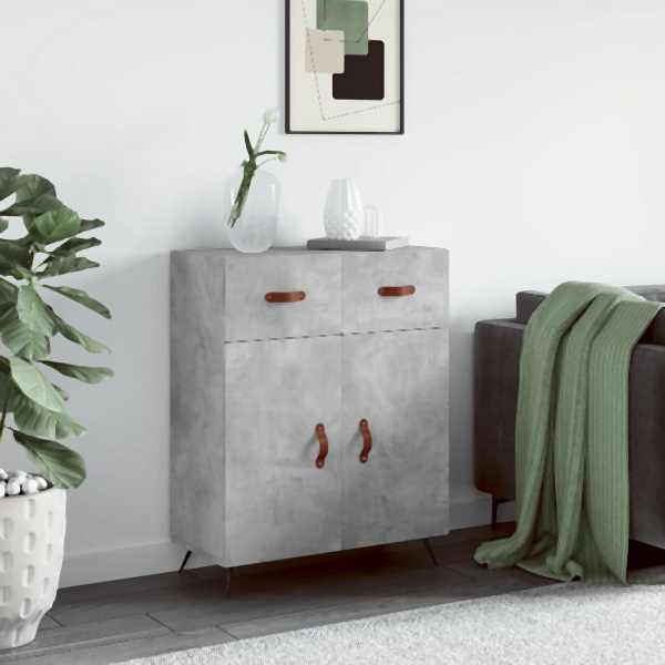 vidaXL Sideboard Betongrau 69,5x34x90 cm Holzwerkstoff, 827952