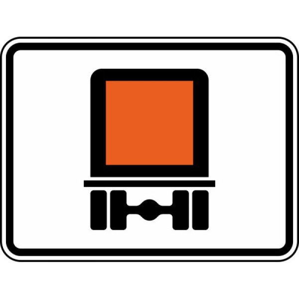 Stein HGS Streckenvebot für den Transport von gefährlichen Gütern auf Straßen Nr. 1052-30, 562x750mm /RA1/Flachform 3mm, ohne Bohrung, 1052-30-313-1
