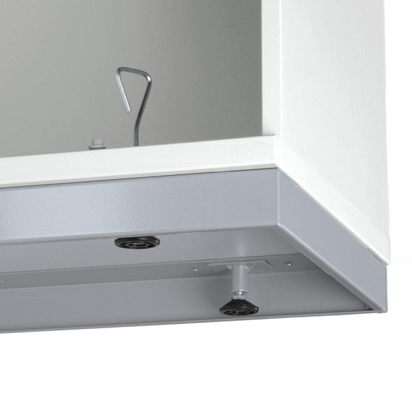 Deskin Stahlsockel MULTI M pro, Metall Alusilber RAL 9006, B 1600 x H 50 x T 400 mm, 278103