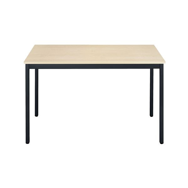 Bisley Mehrzwecktisch, Breite 1200 mm, Tiefe 600 mm, 19mm Tischstärke, 333 schwarz x MP ahorn, MT1206MP333