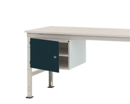 Manuflex Gehäuse-Unterbau UNIVERSAL Stationär, Nutzhöhe 300 mm mit 1 Tür links angeschlagen, für Tischtiefe 800 mm, Anthrazit, ZB4713.7016