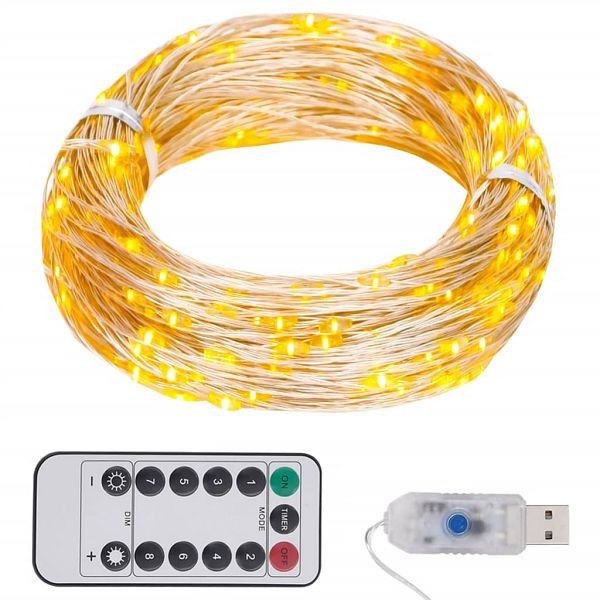 vidaXL LED-Lichterkette mit 150 LEDs Warmweiß 15 m, 330048