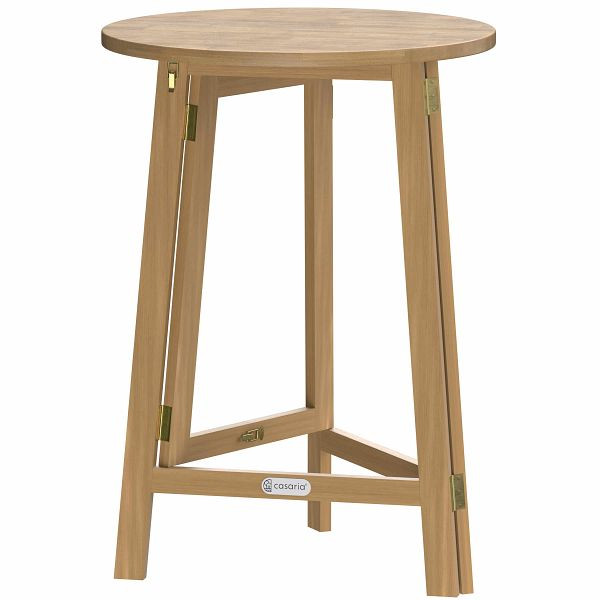 casaria Stehtisch klappbar aus Akazienholz Ø80cm wetterfest Höhe 110cm, 106784