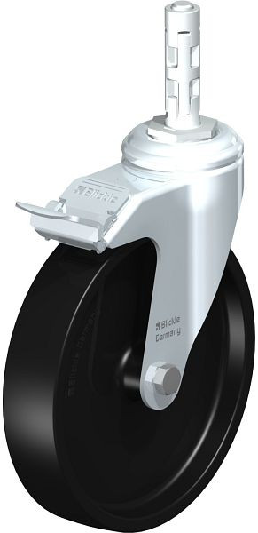 Blickle LKRA-POA 150G-11-FI-E11 Apparate-Lenkrolle mit Rückenloch & Feststeller, Polyamid, Schwarz, 750624