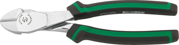 STAHLWILLE Kraft-Seitenschneider, Länge 208mm Kopf verchromt Griffe 2-Komponenten-Griffe, 67211200