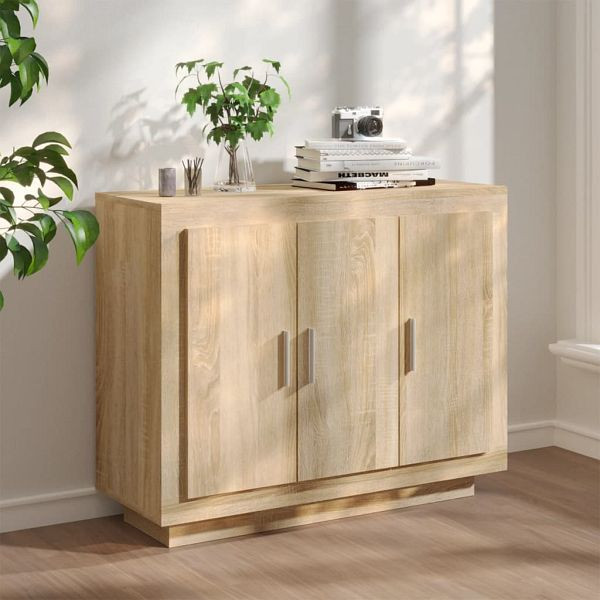 vidaXL Sideboard Sonoma-Eiche 92x35x75 cm Holzwerkstoff, 811838