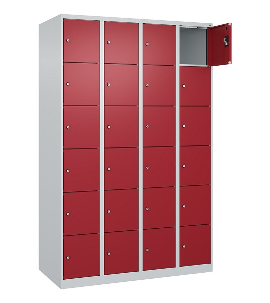 C+P Schließfachschrank Evolo PLUS, 24 Fächer, 1850x1200x500mm, 7035/3003, 049000-406 S10004