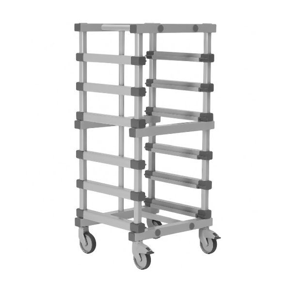 REA Grey Regalwagen EN (600x400mm) 6x 120mm, Hochwertiger Kunststoff, 307.291