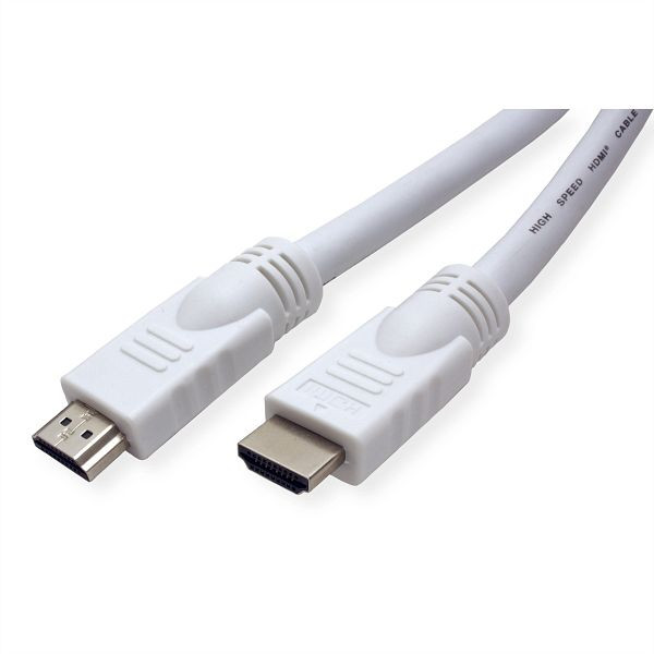 VALUE HDMI High Speed Kabel mit Ethernet, weiß, 20 m, 11.99.5720