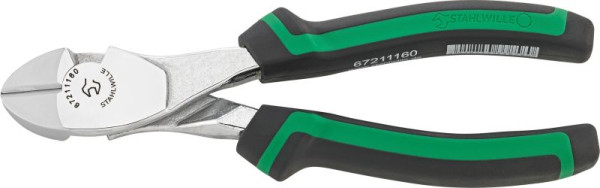 STAHLWILLE Kraft-Seitenschneider, Länge 168mm Kopf verchromt Griffe 2-Komponenten-Griffe, 67211160