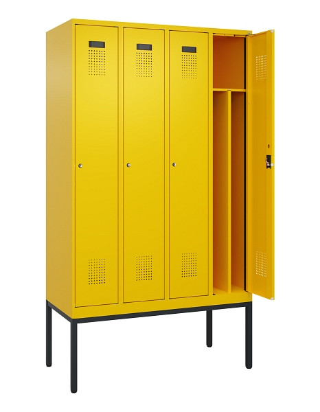 C+P Spind Evolo PLUS, Gestell, 4 Abteile, 2120x1200x500mm, 1023/1023, Verschluss Zylinderschloss, 0490307-40F S10049