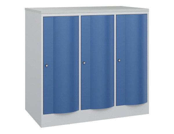 C+P XL-Garderobenschrank Resisto, H1077xB1148xT640mm, 7035/5023, 8271-373 S10098