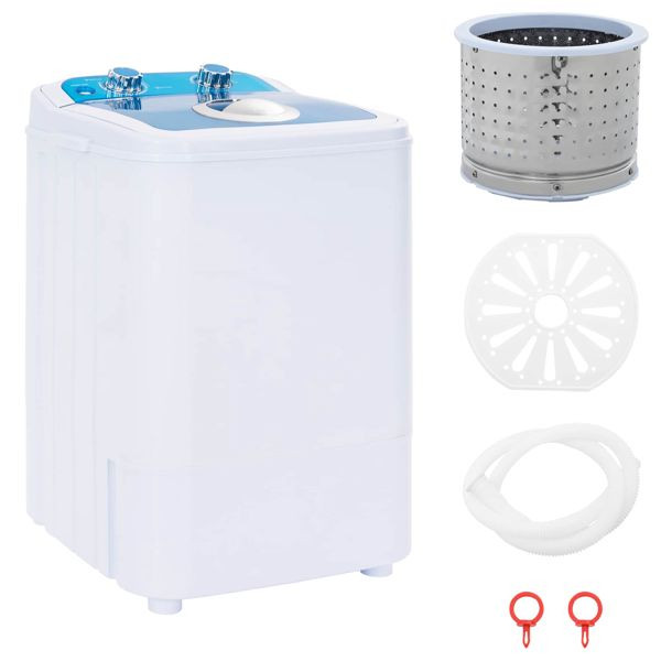 vidaXL Mini-Waschmaschine mit Einzelbad 4,6 kg Blau und Weiß, 42039110