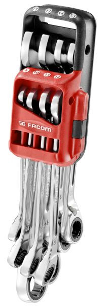 Facom Knarren-Ring-Maulschlüssel, Set 8-teilig, 467B.JP8PB