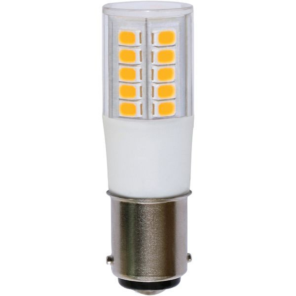 LIGHTME LED-Lampe B15d 5,5W für 3000K 575lm, weiß Ø18x57mm 220-240V LM85356, 141012