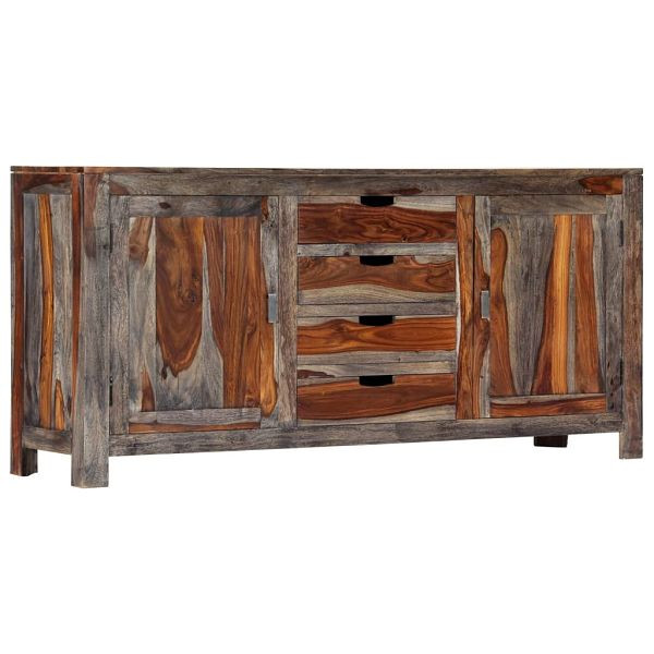 vidaXL Sideboard Grau 160 x 40 x 75 cm Massivholz, 247983