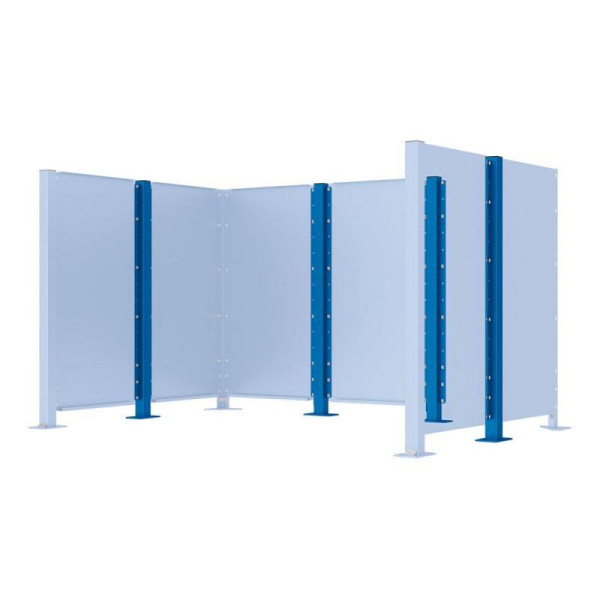 STEIN HGS Zwischenpfosten auf Bodenplatte, enzianblau (RAL 5010), 78167.0003