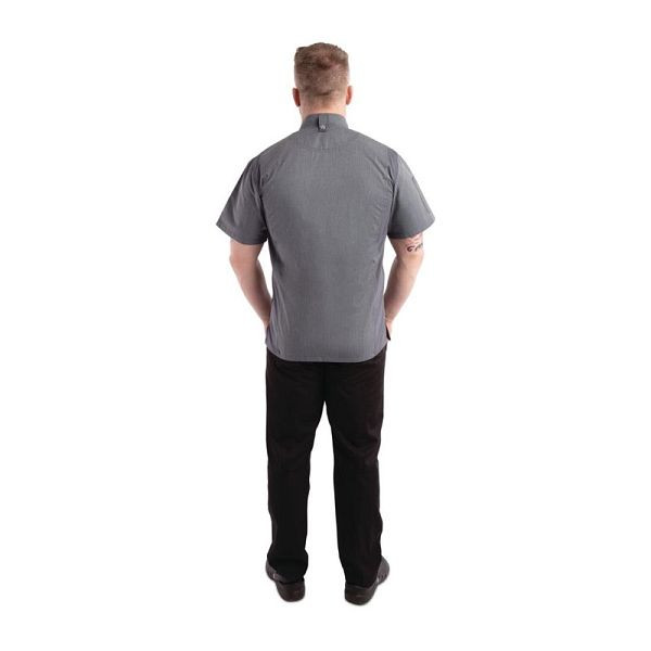 Chef Works Urban Springfield Unisex Kochjacke mit Reißverschluss kurzarm graublau XS, BB267-XS