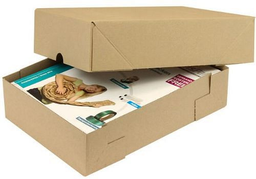 TransPak Aufrichteschachtel, Mikrowellpappe, Innenmaß 305 x 215 x 75/75 mm, Q. 1.02E, VE: 50 Stück, 299469