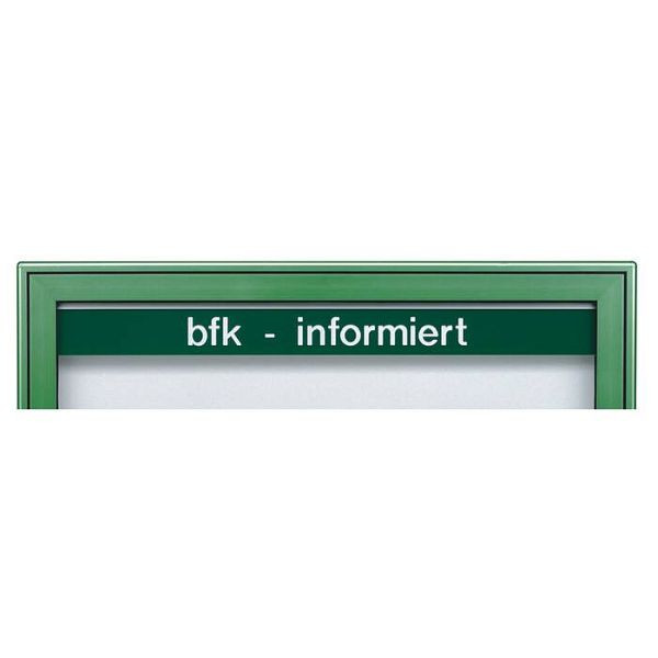 Stein HGS Kopfleiste für Schaukasten -Infomedia SM-, für 1000x700mm, ohne Beleuchtung, passend zum Rahmen, 21254-01