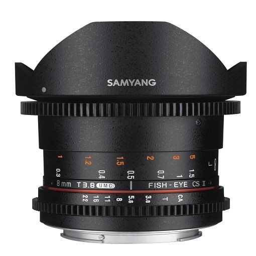 Samyang MF Videoobjektiv 8mm T3,8 Fisheye II Video APS-C Sony E, 1021723