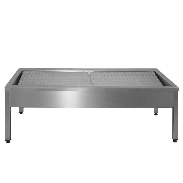 KWC Schuh- und Stiefelreinigungsanlage, SIRIUS, Edelstahl, 1400x500x600 mm, Vierkantfüße, Grundmodell, 2000103202