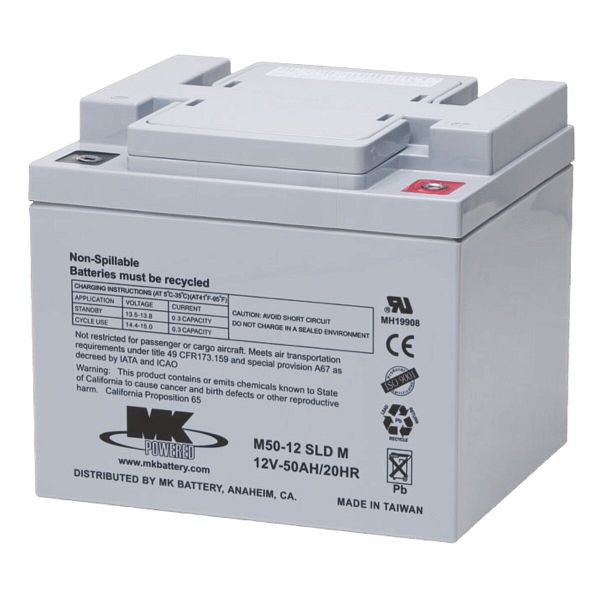 MK Battery Rollstuhl-Batterie 12V 50Ah AGM, M50-12 SLD M