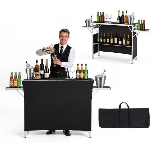 VEVOR Klappbare Messetheke 1100x390x880 mm mit Tragetasche & Ablagefach, Faltbare Barstation für Veranstaltungen, BXSBTZZDZJDCCWEVK001V0