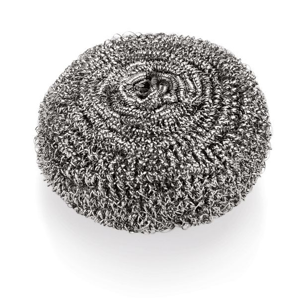 WAS Topfreiniger, 50 g, Edelstahlschwamm, 9 cm Durchmesser, VE: 50 Stück, 1590050