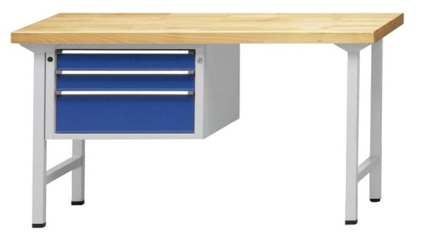 ANKE Werkbänke Kombiwerkbank, Modell 603 V, 1500 x 700 x 850 mm, RAL 7035/5010, KSP 50 mm, 410.070