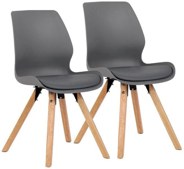 CLP 2er Set Stuhl Luna Kunststoff, grau, 322275, 4251756491260