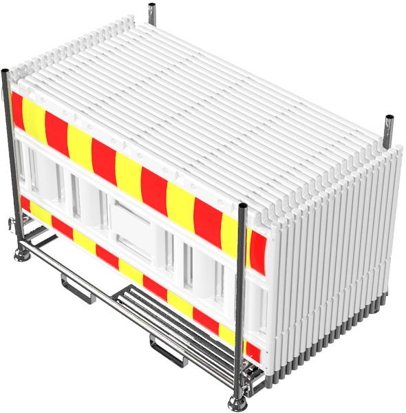 Schake EURO2 Absperrschrankengitter 2,00m Typ Nox Light, weiß, aus Kunststoff, mit Schranke, 33520KSK