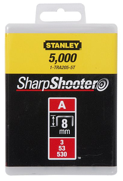 Stanley Klammern Typ A 8mm, VE: 5000 Stück, 1-TRA205-5T