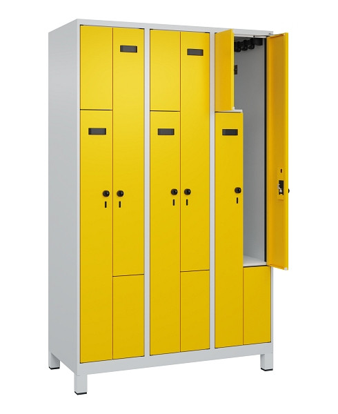 C+P Z-Spind Evolo PLUS, Füße, 6 Fächer, 1950x1200x500mm, 7035/1023, Drehriegel, 049013-326 S10003