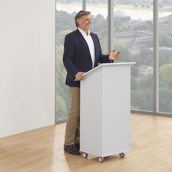 Deskin Stehpult LAUDATUS, Dekor Weiß, H 1200 x B 600 x T 525 mm, 278883