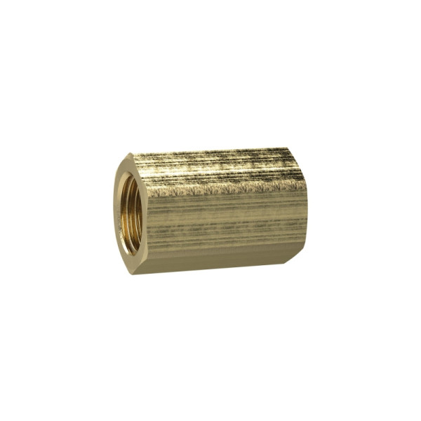 Riegler Muffe mit Außensechskant, G 2, SW 70, Messing, L1= 55 mm, 136132