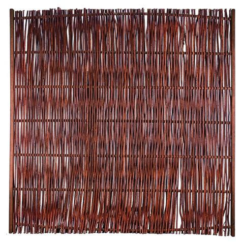 T&J FUEGO Weidengeflechtzaun, 180 x 180 cm, mit seitlichen Rahmen, 36113