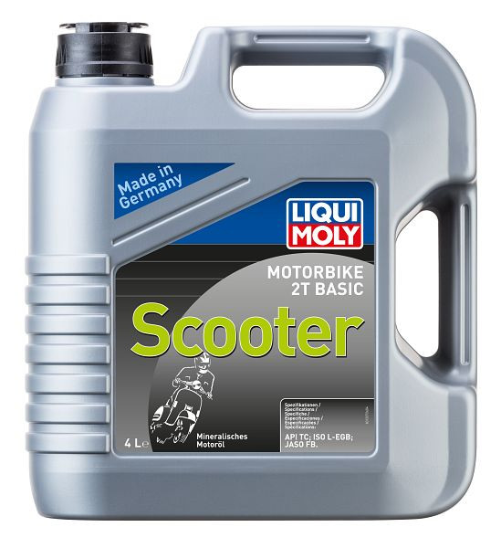 LIQUI MOLY Motoröl Motorbike 2T Basic Scooter, Kanister Kunststoff, VE: 4 Liter, 1237