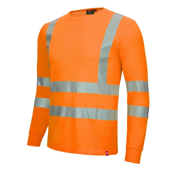 NITRAS MOTION TEX VIZ, Warnschutz-Langarmshirt, Größe: XS, Farbe: neonorange, VE: 20 Stück, 7009-4100-XS