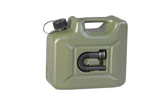 DENIOS Kraftstoff-Kanister PROFI, 10 Liter, oliv, VE: 5 Stück, 308359
