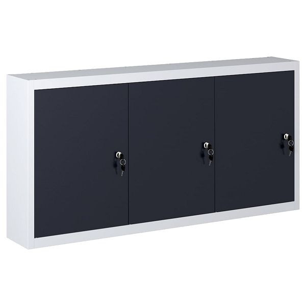 vidaXL Wand-Werkzeugschrank Industriedesign Metall Grau und Schwarz, 145353