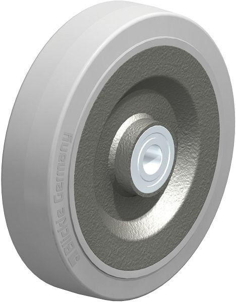 Blickle SE 200/20K-SG Rad aus Elastik-Vollgummi, Grau, 68551