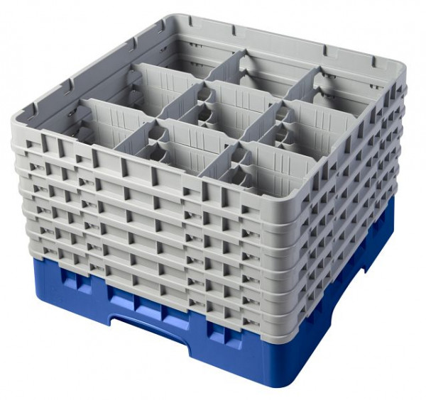 Cambro Spülkorb mit 9 Fächer Camrack® 30 cm Blau, 9S1114168