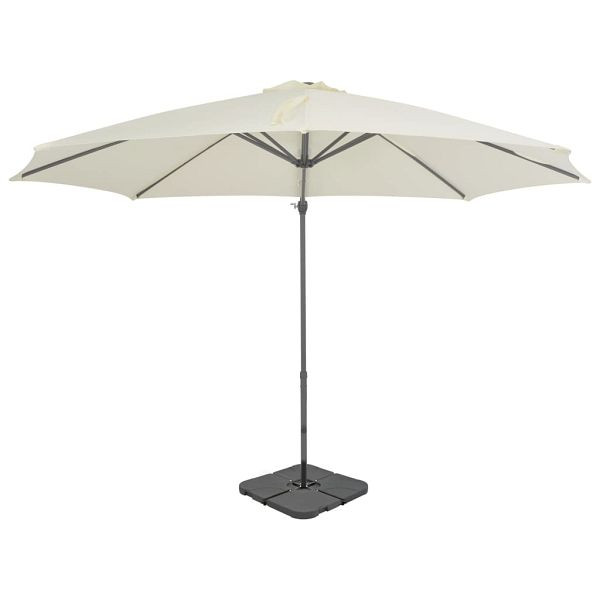 vidaXL Sonnenschirm mit Schirmständer Sand, Aluminium, 276331