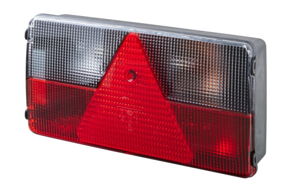 HELLA Heckleuchte, Glühlampe, 12V, geschraubt/Anbau, ECE/nicht SAE, Lichtscheibenfarbe: rot/transparent, rechts, 2VB 341 032-547