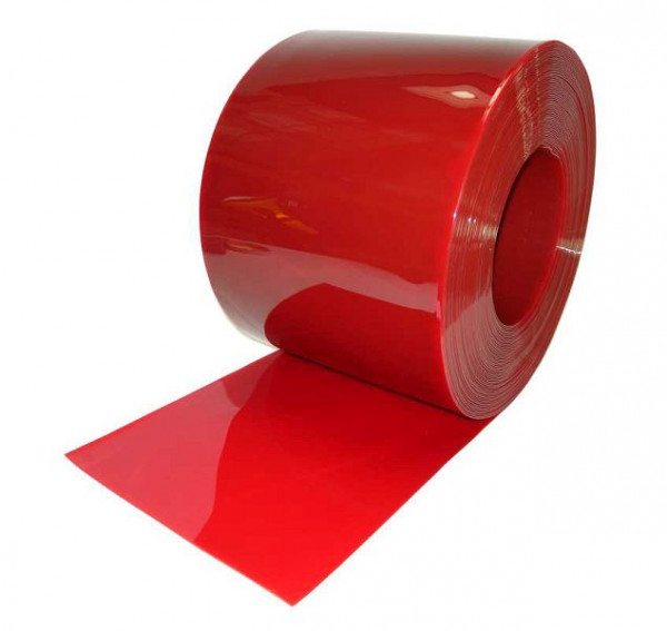 SINOtec TransTac Lamellenstreifen, Rollenware PVC, 300 x 3 mm, L 50 m, rotorange T40 DIN EN ISO 25980, VE: 50 lfm, 10000431