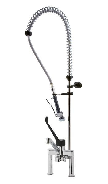 KBS STYL Knebel-Geschirrwaschbrause mit Schwenkhahn und Brausekopf NEW, Tischbohrung Ø 21 bis 24 mm, 20922019