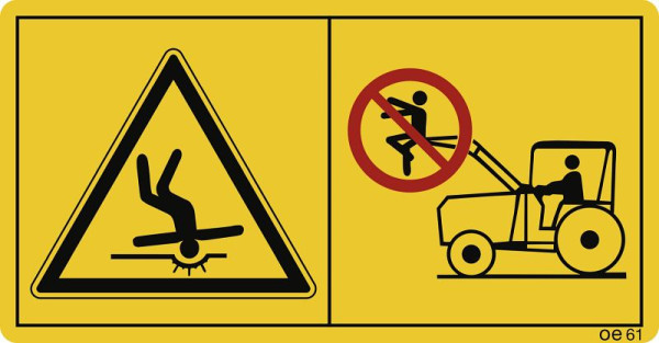 Moedel Den Lader nicht als Hebeplattform für..., Folie, 96x50 mm, VE: 10 Stück/Bogen, 69920