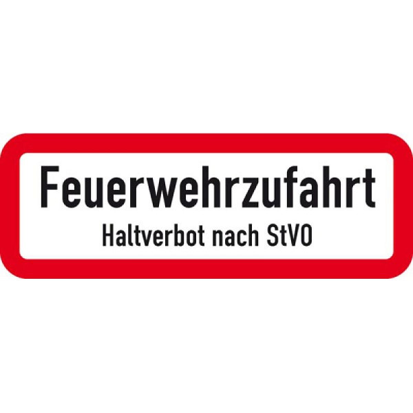 Stein HGS Feuerwehrzufahrt, Haltverbot nach StVO, 594 x 210 mm, 53.6132